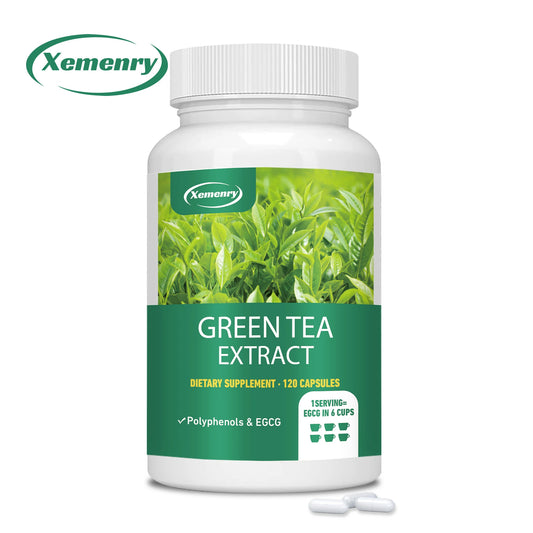 Green Tea Extract - 98% Standardized EGCG - Natural Energy, Promotes Digestion, Metabolism, Weight Management - 120 Capsules