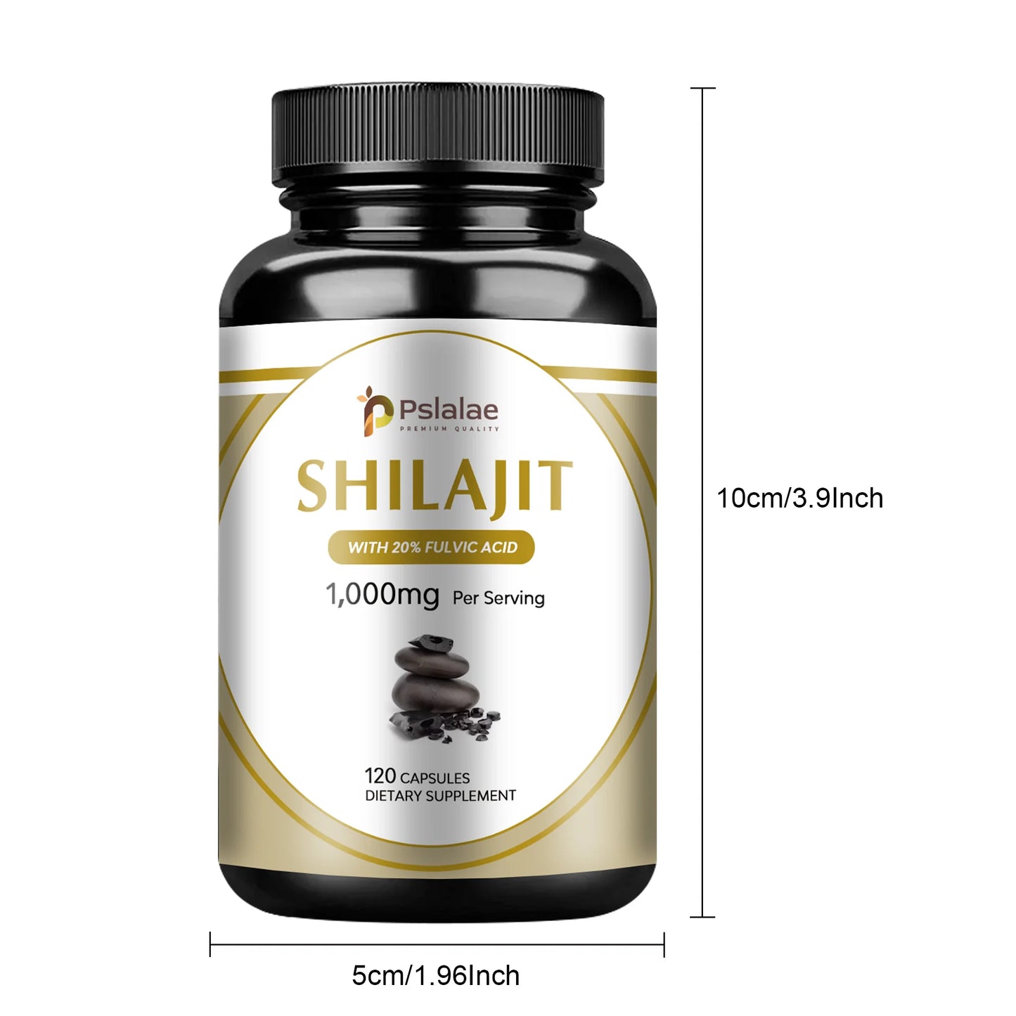 Shilajit 1000mg - Rich in Natural Fulvic Acid and Trace Minerals - Improve Endurance Focus,Memory & Immune Health - 120 Capsules