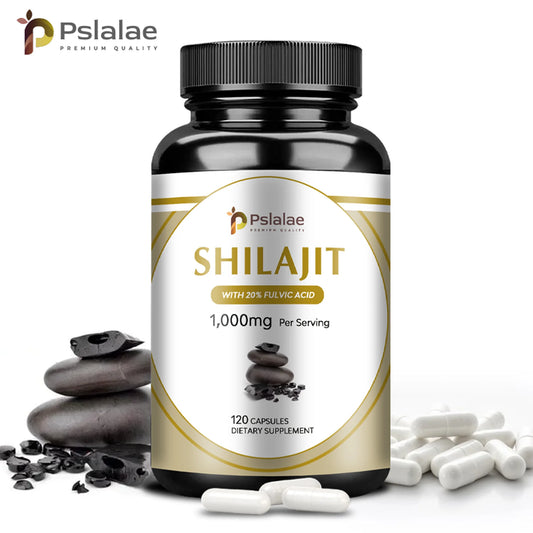 Shilajit 1000mg - Rich in Natural Fulvic Acid and Trace Minerals - Improve Endurance Focus,Memory & Immune Health - 120 Capsules