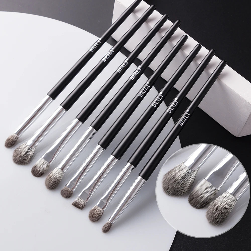 BEILI 8 / 12pcs Synthetic Face Makeup Brushes Eyeshadow Professional Blush Blending Powder Eyebrow Foundation Make Up Brush Set