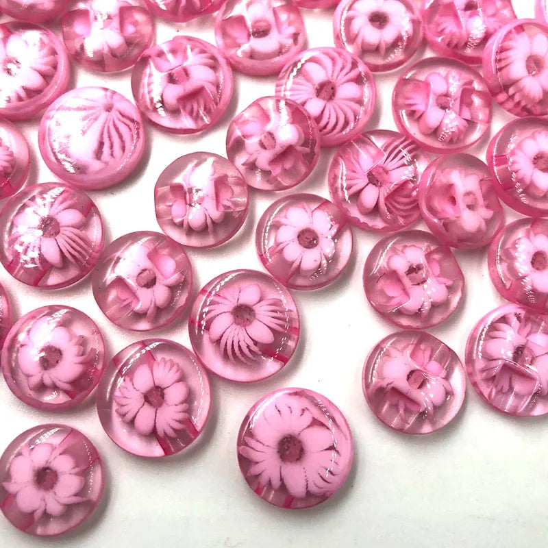 50pcs Transparent 14mm child sew-on buttons resin buckle candy beautiful multicolour button accessories baby diy PT11