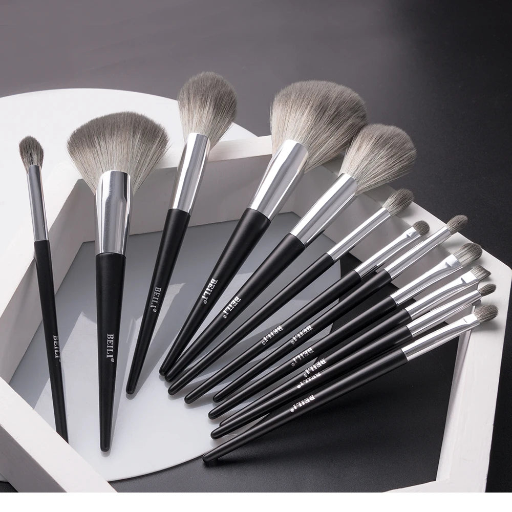 BEILI 8 / 12pcs Synthetic Face Makeup Brushes Eyeshadow Professional Blush Blending Powder Eyebrow Foundation Make Up Brush Set