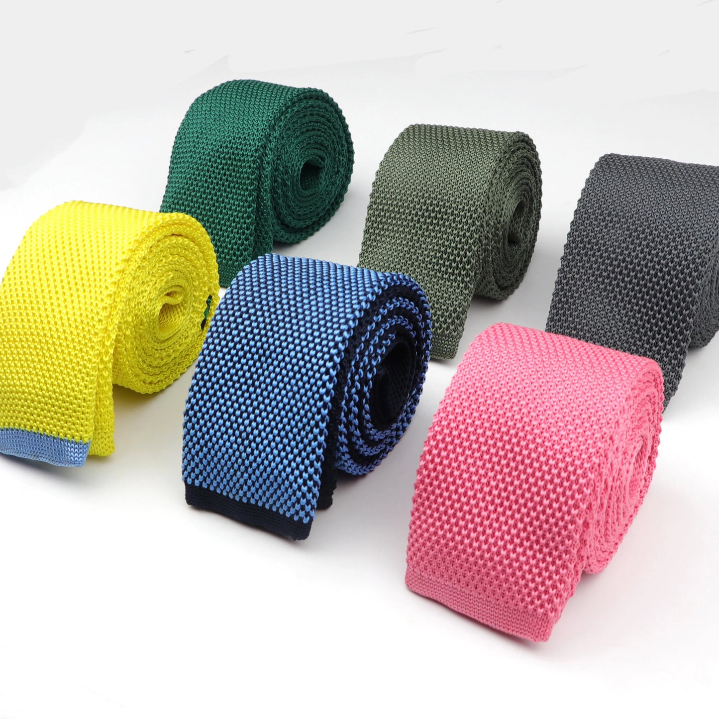 Fashion Men's Colourful Tie Knit Knitted Ties Necktie Solid Color Narrow Slim Skinny Woven Plain Cravate Narrow Neckties