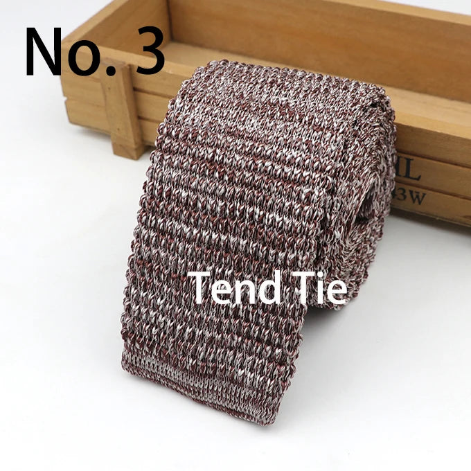 Fashion Men's Colourful Tie Knit Knitted Ties Necktie Solid Color Narrow Slim Skinny Woven Plain Cravate Narrow Neckties