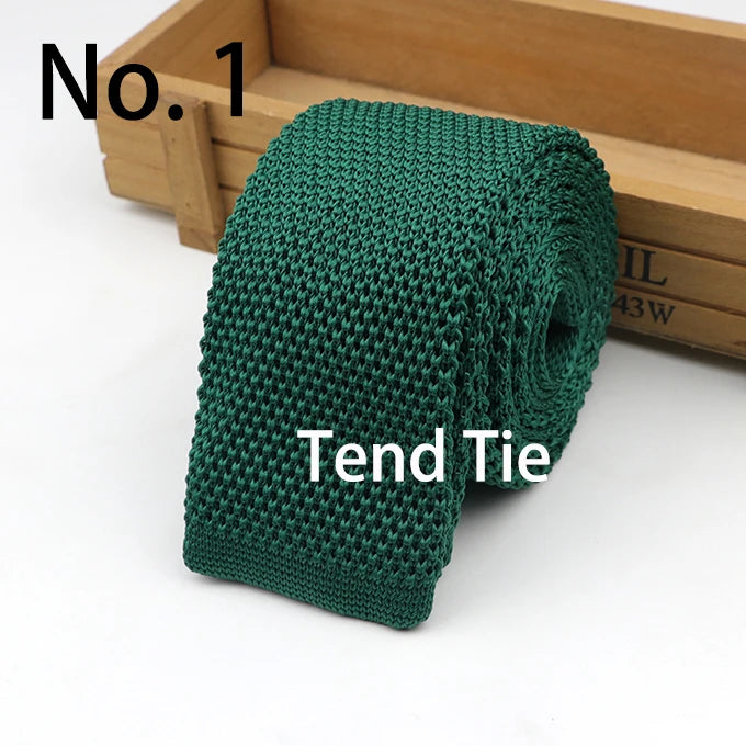 Fashion Men's Colourful Tie Knit Knitted Ties Necktie Solid Color Narrow Slim Skinny Woven Plain Cravate Narrow Neckties