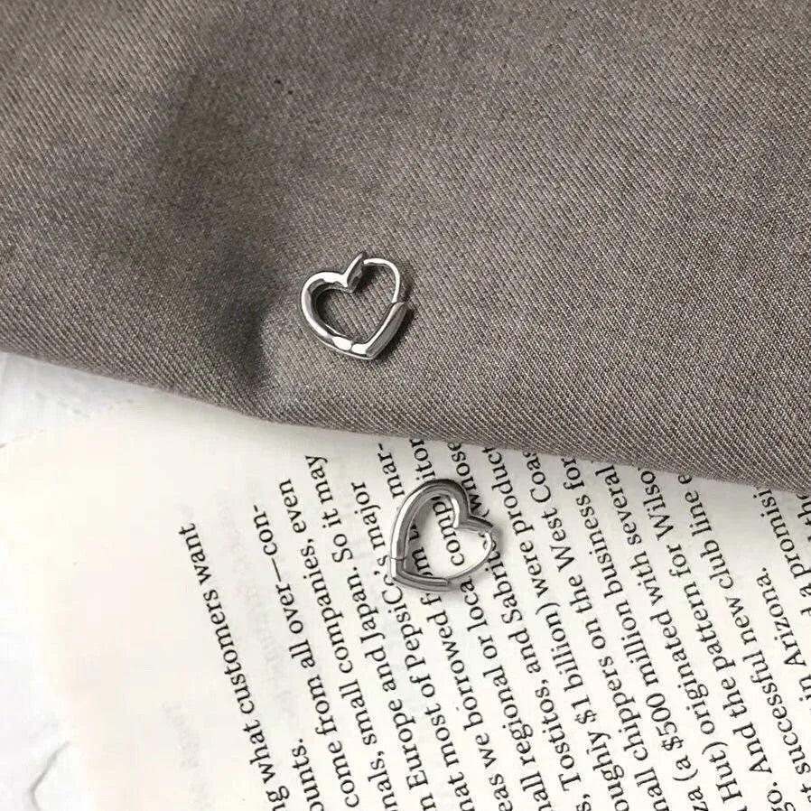 REETI 925 Sterling Silver Earrings Heart hoop Earring Creative Hot Sexy Jewelry For Women Gift Customized