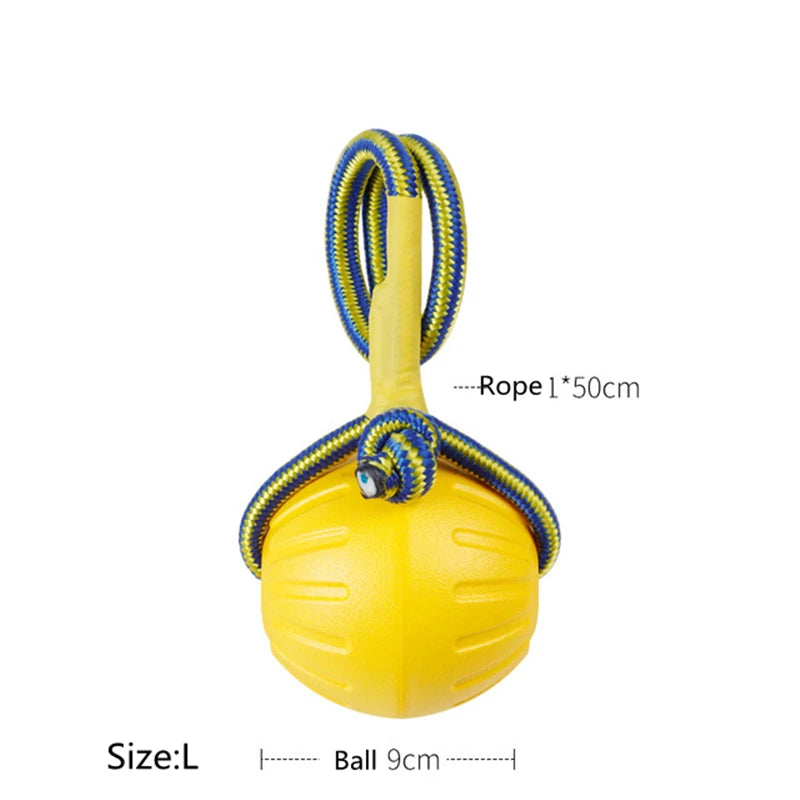 Training Pet Toy Dog Ball Bite Resistant EVA Foam Rubber Water Buoy Air Throwing Wearing Rope Elastic Ball Dogs Toys