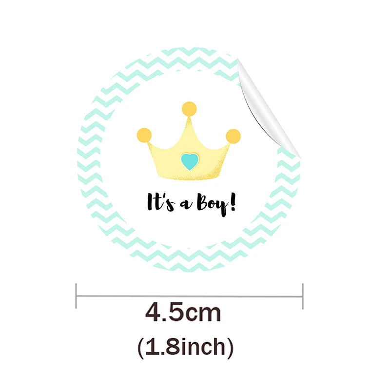 4.5cm Lovely Baby Shower Stickers Gender Reveal Party Gift Labels Sticker DIY Crafts Kids Gift Birthday/Baby Shower Decorations