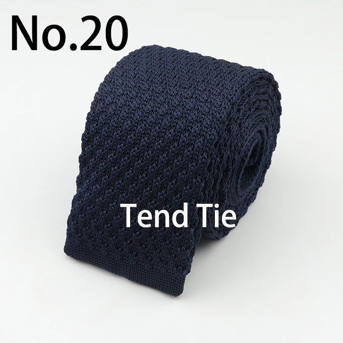 Fashion Men's Colourful Tie Knit Knitted Ties Necktie Solid Color Narrow Slim Skinny Woven Plain Cravate Narrow Neckties