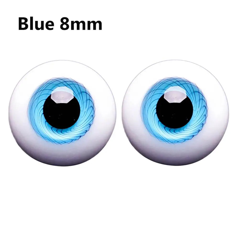 6mm 8mm 10mm 12mm 14mm Blue Black Glass Eyes Eyeball For BJD Doll DIY Doll Making Crafts Accessories Safety Animal Nice  Toy