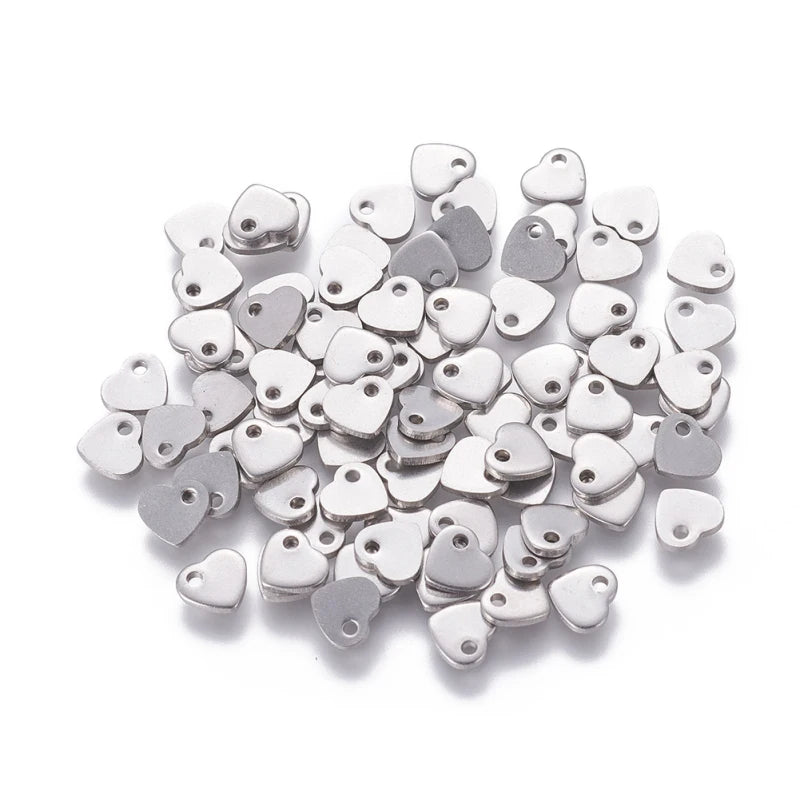 5~20Pcs 304 Stainless Steel Charms for DIY Jewelry Making  (Butterfly Heart Flower Key Moon Musical Note Ring Flat Round Star)