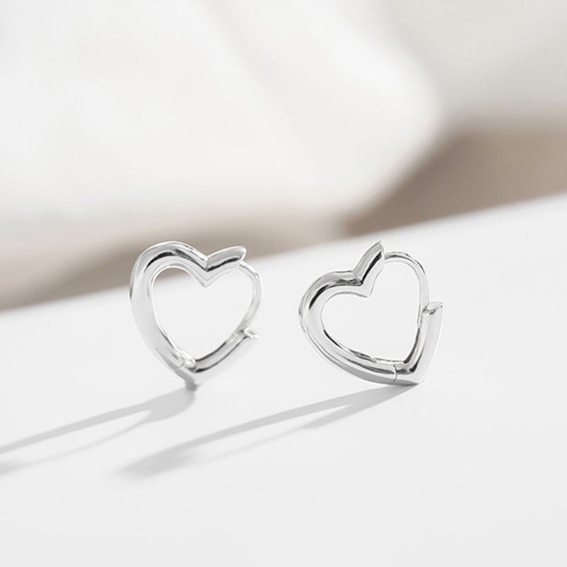 REETI 925 Sterling Silver Earrings Heart hoop Earring Creative Hot Sexy Jewelry For Women Gift Customized