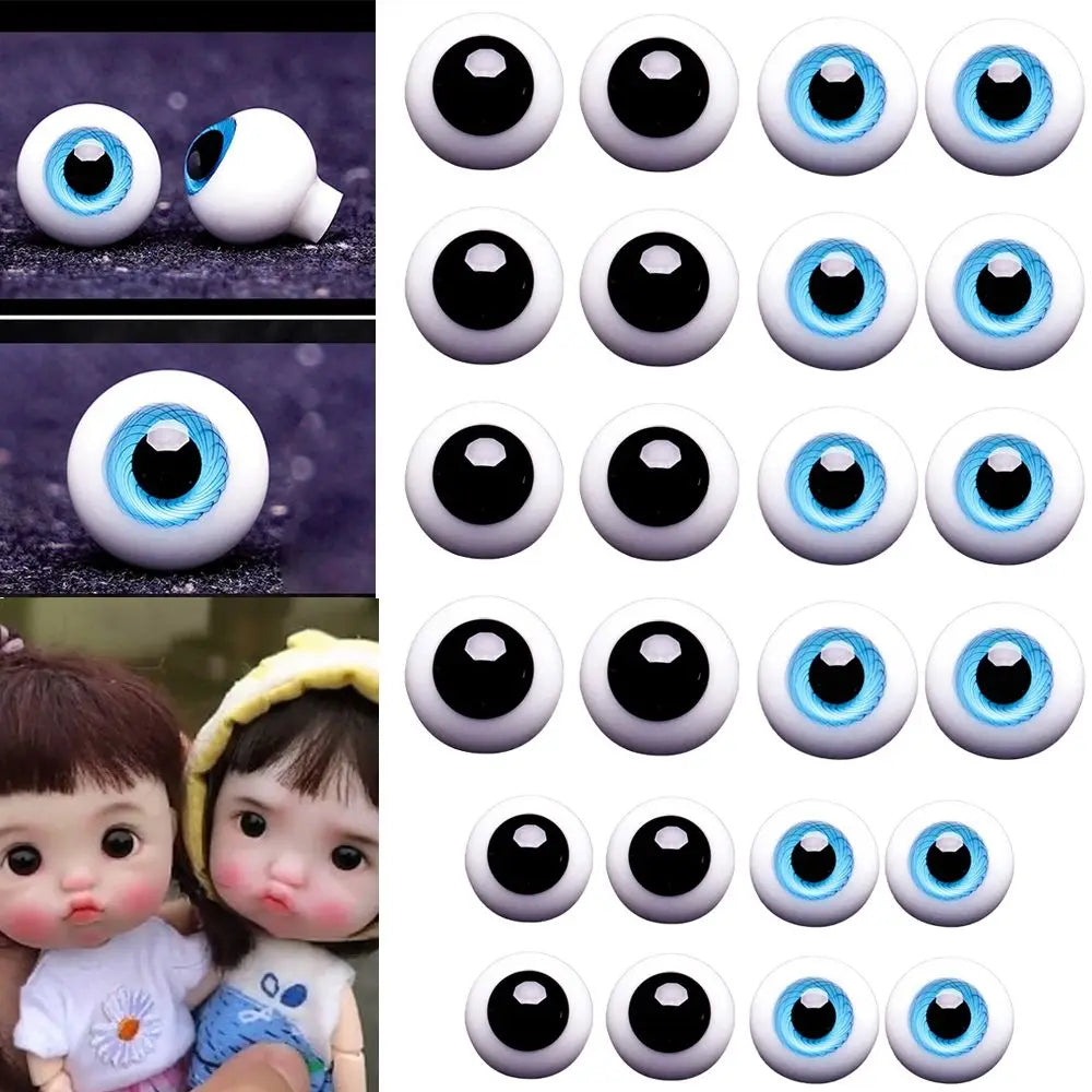 6mm 8mm 10mm 12mm 14mm Blue Black Glass Eyes Eyeball For BJD Doll DIY Doll Making Crafts Accessories Safety Animal Nice  Toy