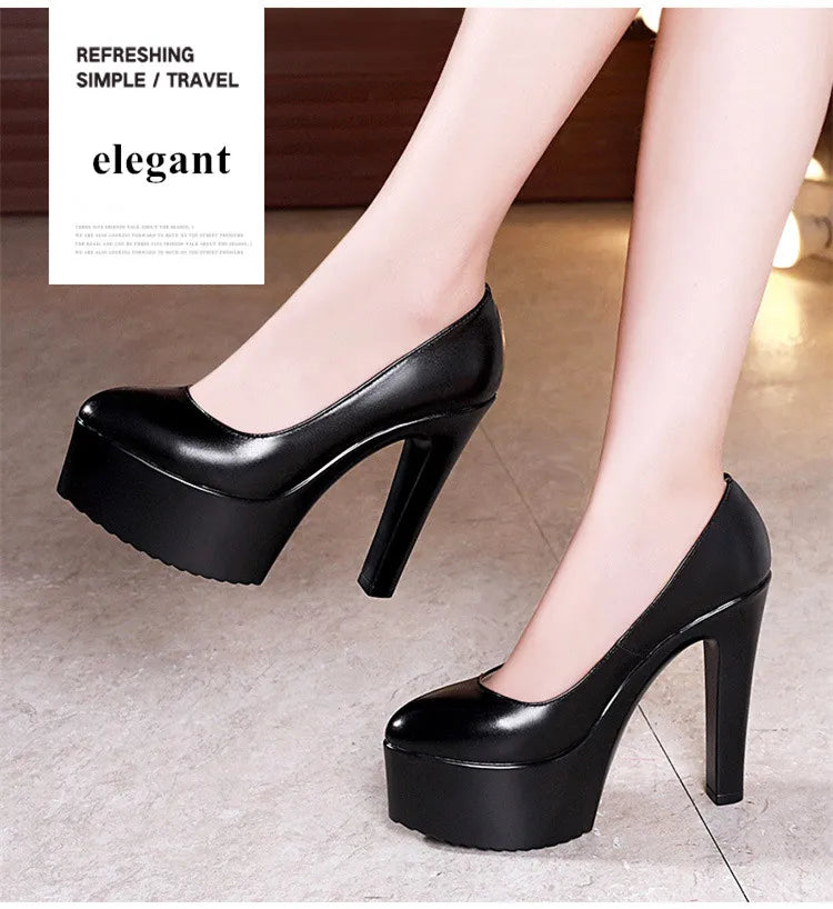 Plus Size 32 43 Platform Catwalk Shoes Women Wedding Shoes Bride 2024 Shallow High Heels Platform Pumps Elegant Dress Court Shoe