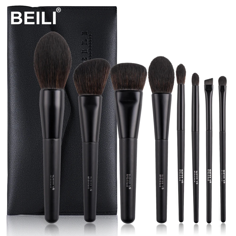 BEILI 8 / 12pcs Synthetic Face Makeup Brushes Eyeshadow Professional Blush Blending Powder Eyebrow Foundation Make Up Brush Set