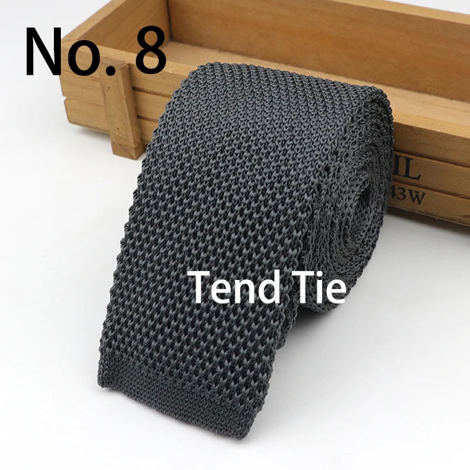 Fashion Men's Colourful Tie Knit Knitted Ties Necktie Solid Color Narrow Slim Skinny Woven Plain Cravate Narrow Neckties