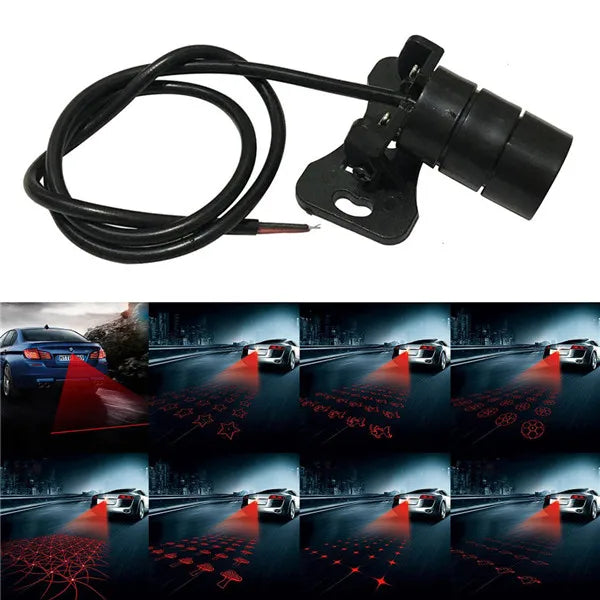 New Pattern Anti Collision Rear-end Car Laser Tail Fog Light Auto Brake Parking Lamp Rearing Warning Light Car Styling #280882