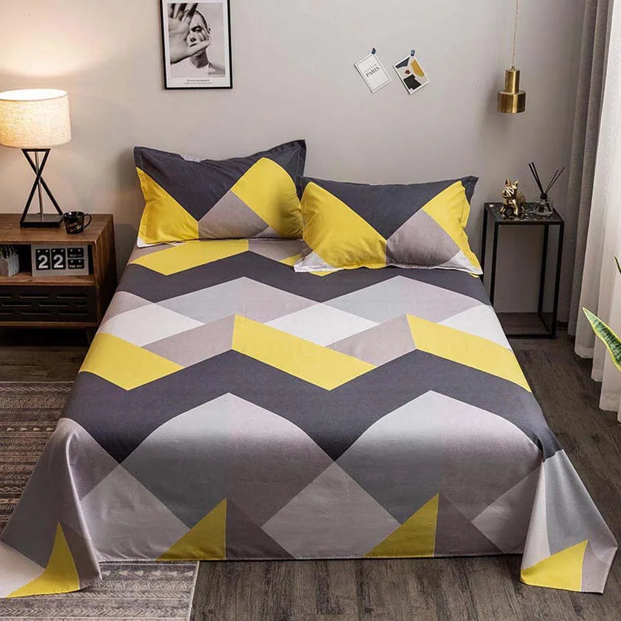 WOSTAR Luxury bedding set king size duvet cover bed sheet and pillowcase geometry printed nordic style bedclothes home textiles