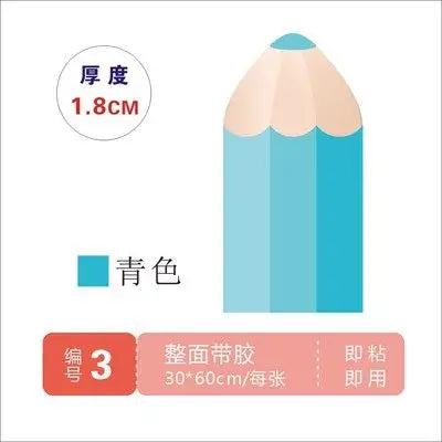 Pencil Wall stickers self-adhesive kindergarten Wallpaper children's room pencil soft pack anti-collision wall Stickers crib