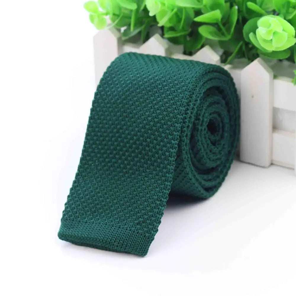 Fashion Men's Colourful Tie Knit Knitted Ties Necktie Solid Color Narrow Slim Skinny Woven Plain Cravate Narrow Neckties