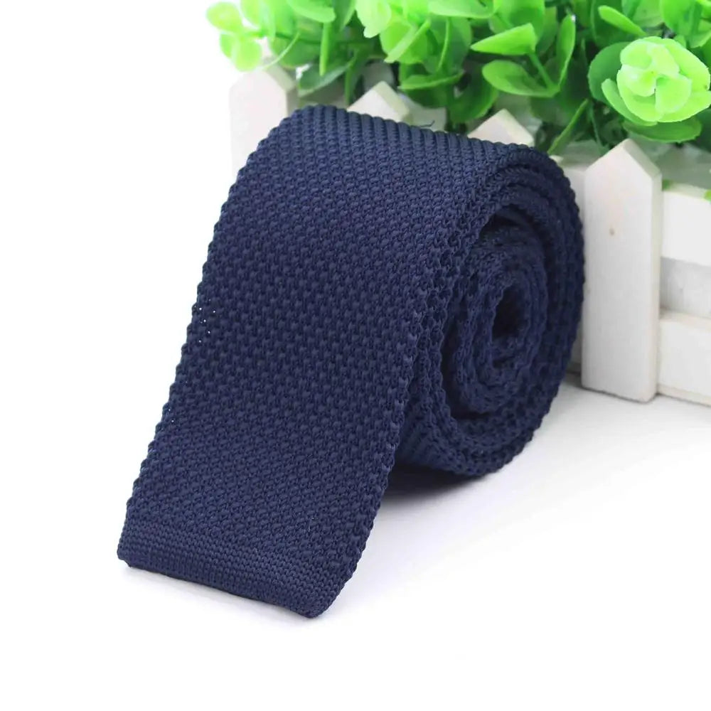 Fashion Men's Colourful Tie Knit Knitted Ties Necktie Solid Color Narrow Slim Skinny Woven Plain Cravate Narrow Neckties