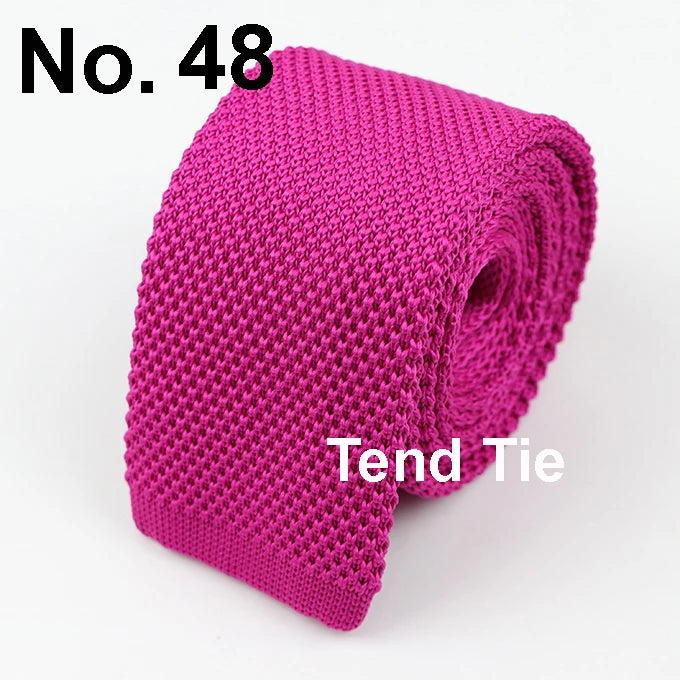 Fashion Men's Colourful Tie Knit Knitted Ties Necktie Solid Color Narrow Slim Skinny Woven Plain Cravate Narrow Neckties