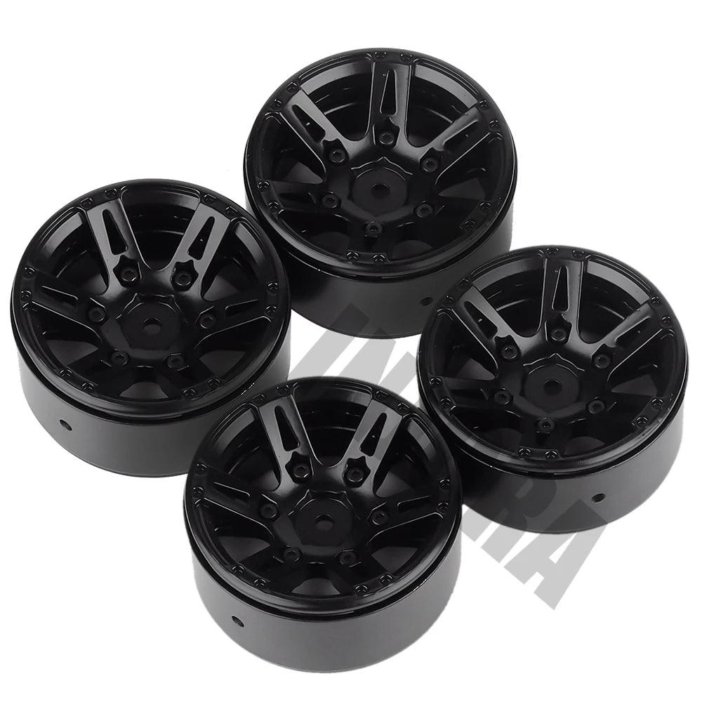 4PCS Metal Wheel Rim 1.9 Inch BEADLOCK for 1/10 RC Rock Crawler Axial SCX10 90046 AXI03007 TAMIYA CC01 D90 TF2 TRX-4