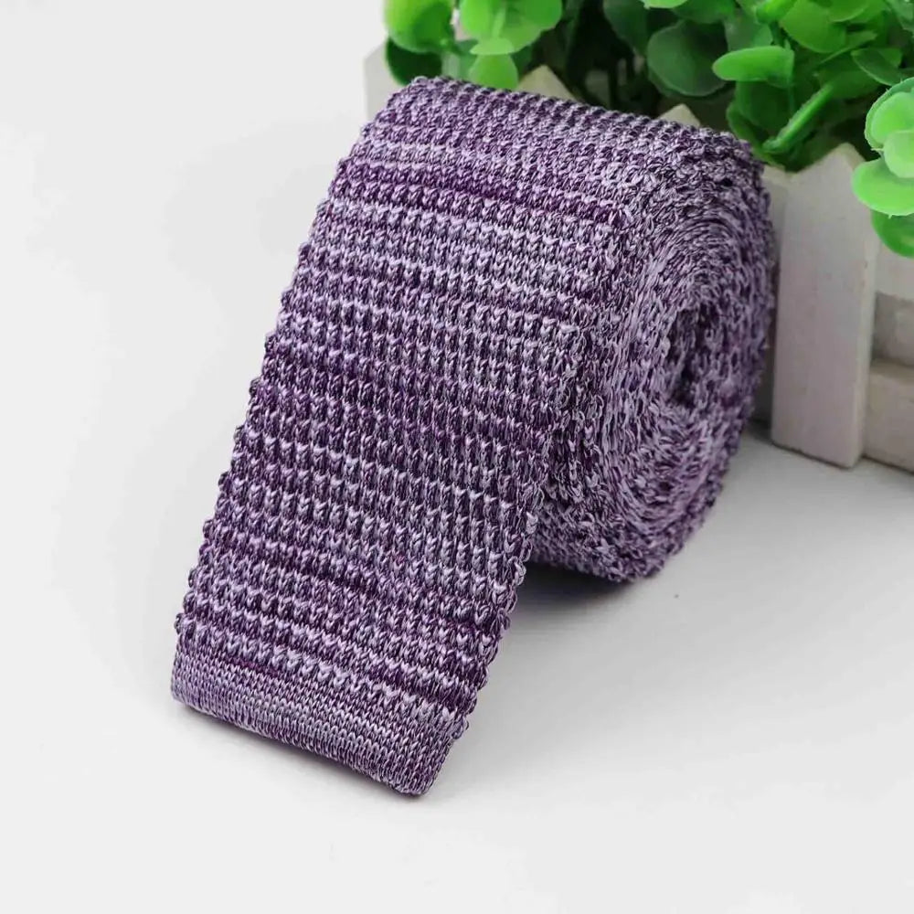 Fashion Men's Colourful Tie Knit Knitted Ties Necktie Solid Color Narrow Slim Skinny Woven Plain Cravate Narrow Neckties