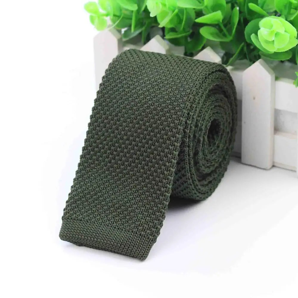 Fashion Men's Colourful Tie Knit Knitted Ties Necktie Solid Color Narrow Slim Skinny Woven Plain Cravate Narrow Neckties