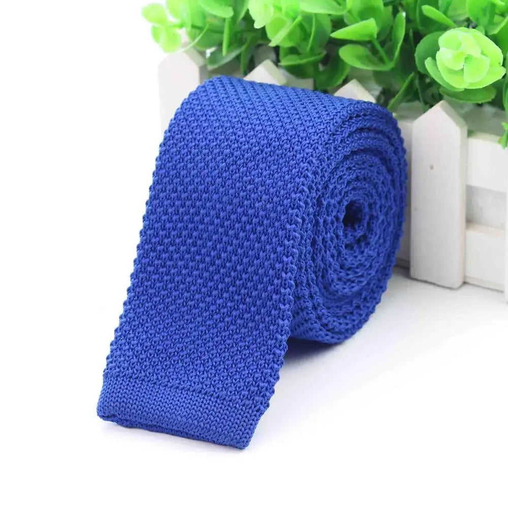 Fashion Men's Colourful Tie Knit Knitted Ties Necktie Solid Color Narrow Slim Skinny Woven Plain Cravate Narrow Neckties