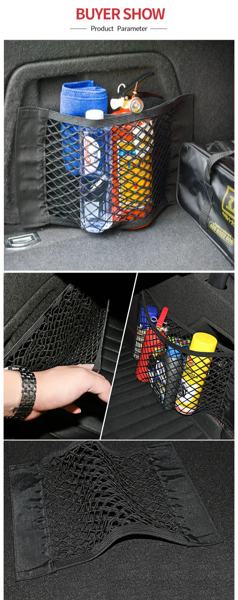 Car Trunk Box Storage Bag Net sticker For Fiat Accessories Punto 500 Stilo Bravo Grande Punto Palio Panda Linea Uno Marea Evo