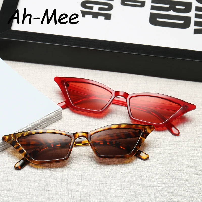 Cat Eye Sunglasses Women Vintage Brand Designer Sun Glasses Small Red Womens Shades Retro Ladies Cateye Sunglass UV400