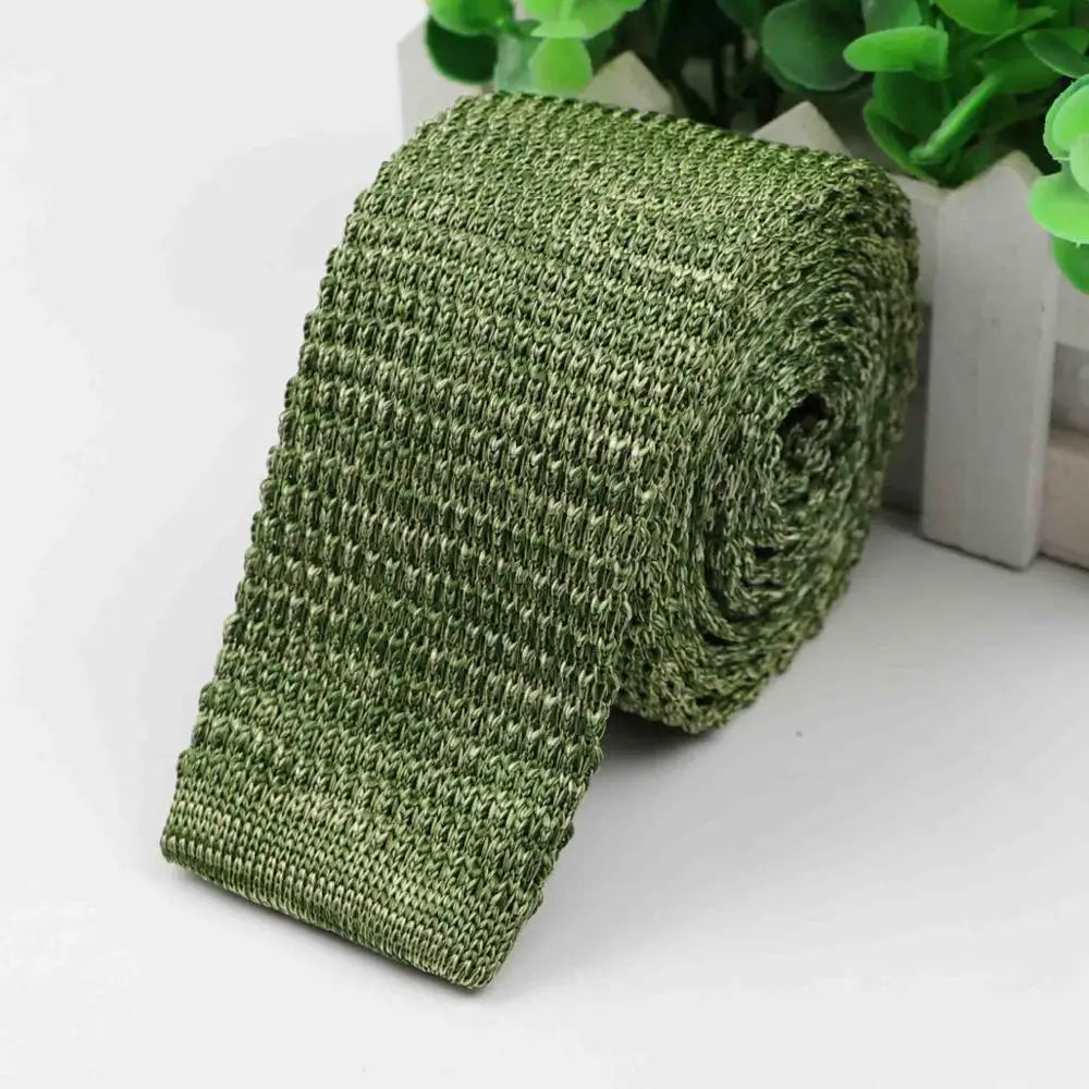 Fashion Men's Colourful Tie Knit Knitted Ties Necktie Solid Color Narrow Slim Skinny Woven Plain Cravate Narrow Neckties