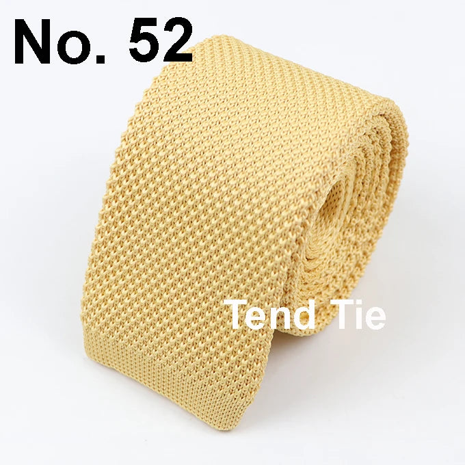 Fashion Men's Colourful Tie Knit Knitted Ties Necktie Solid Color Narrow Slim Skinny Woven Plain Cravate Narrow Neckties