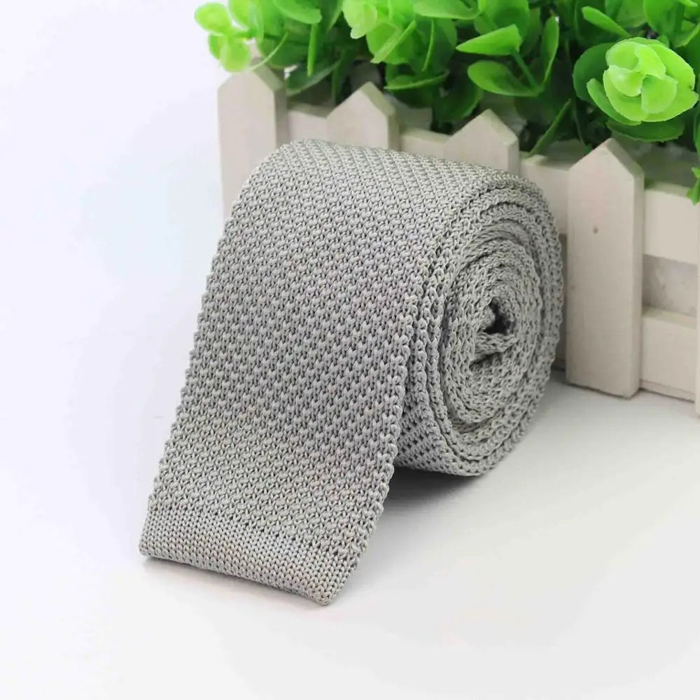 Fashion Men's Colourful Tie Knit Knitted Ties Necktie Solid Color Narrow Slim Skinny Woven Plain Cravate Narrow Neckties