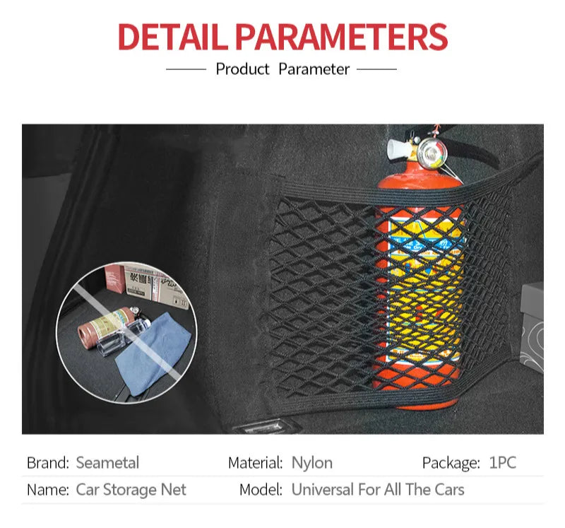 Car Trunk Box Storage Bag Net sticker For Fiat Accessories Punto 500 Stilo Bravo Grande Punto Palio Panda Linea Uno Marea Evo