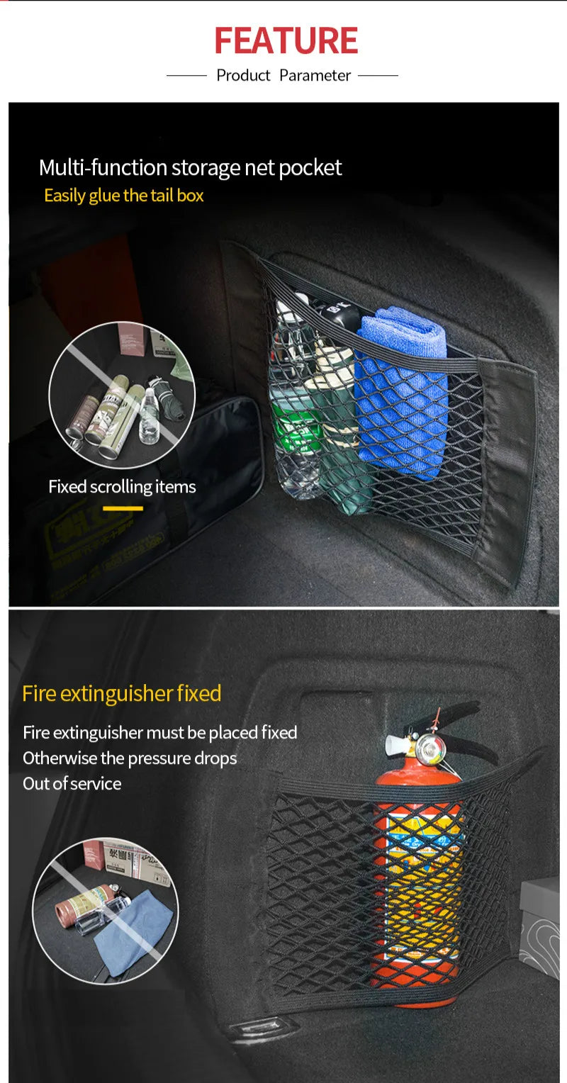 Car Trunk Box Storage Bag Net sticker For Fiat Accessories Punto 500 Stilo Bravo Grande Punto Palio Panda Linea Uno Marea Evo