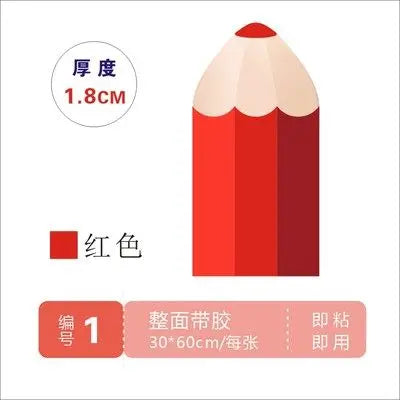 Pencil Wall stickers self-adhesive kindergarten Wallpaper children's room pencil soft pack anti-collision wall Stickers crib