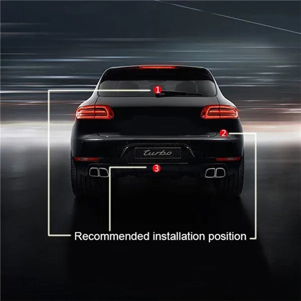 New Pattern Anti Collision Rear-end Car Laser Tail Fog Light Auto Brake Parking Lamp Rearing Warning Light Car Styling #280882