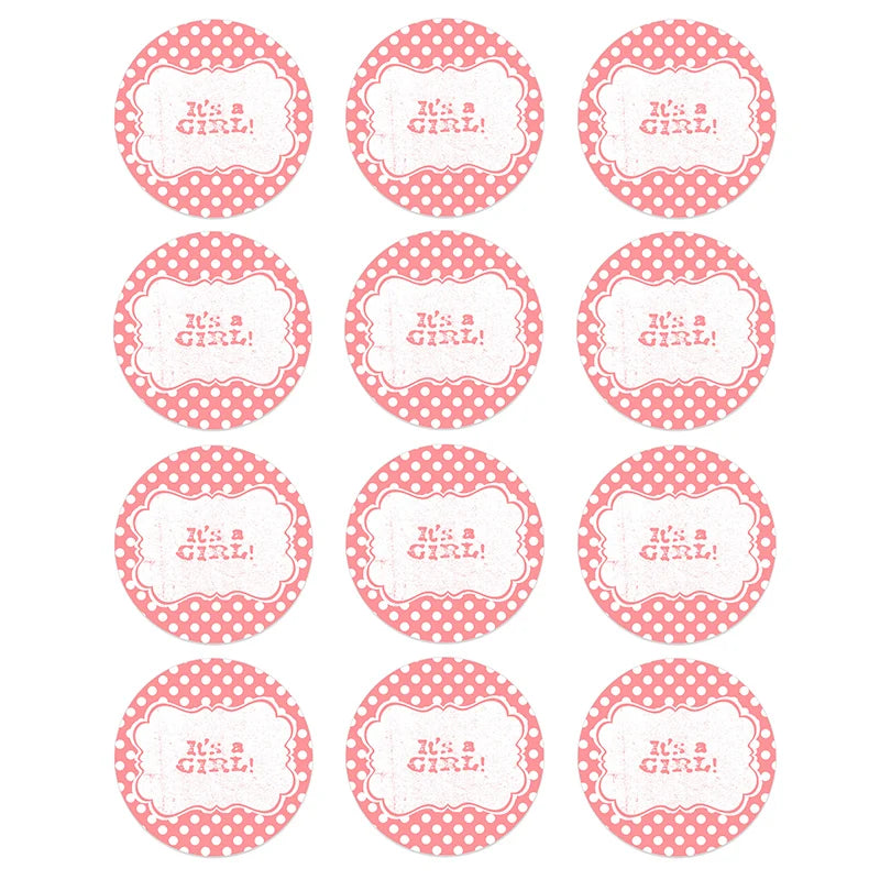 4.5cm Lovely Baby Shower Stickers Gender Reveal Party Gift Labels Sticker DIY Crafts Kids Gift Birthday/Baby Shower Decorations