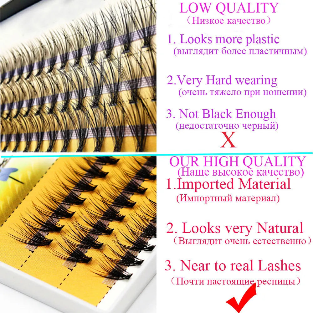 Grafting World 20D Individual Eyelash 0.07 Russia Cilia 60 Pcs Personal Make Up Eyelash Clusters