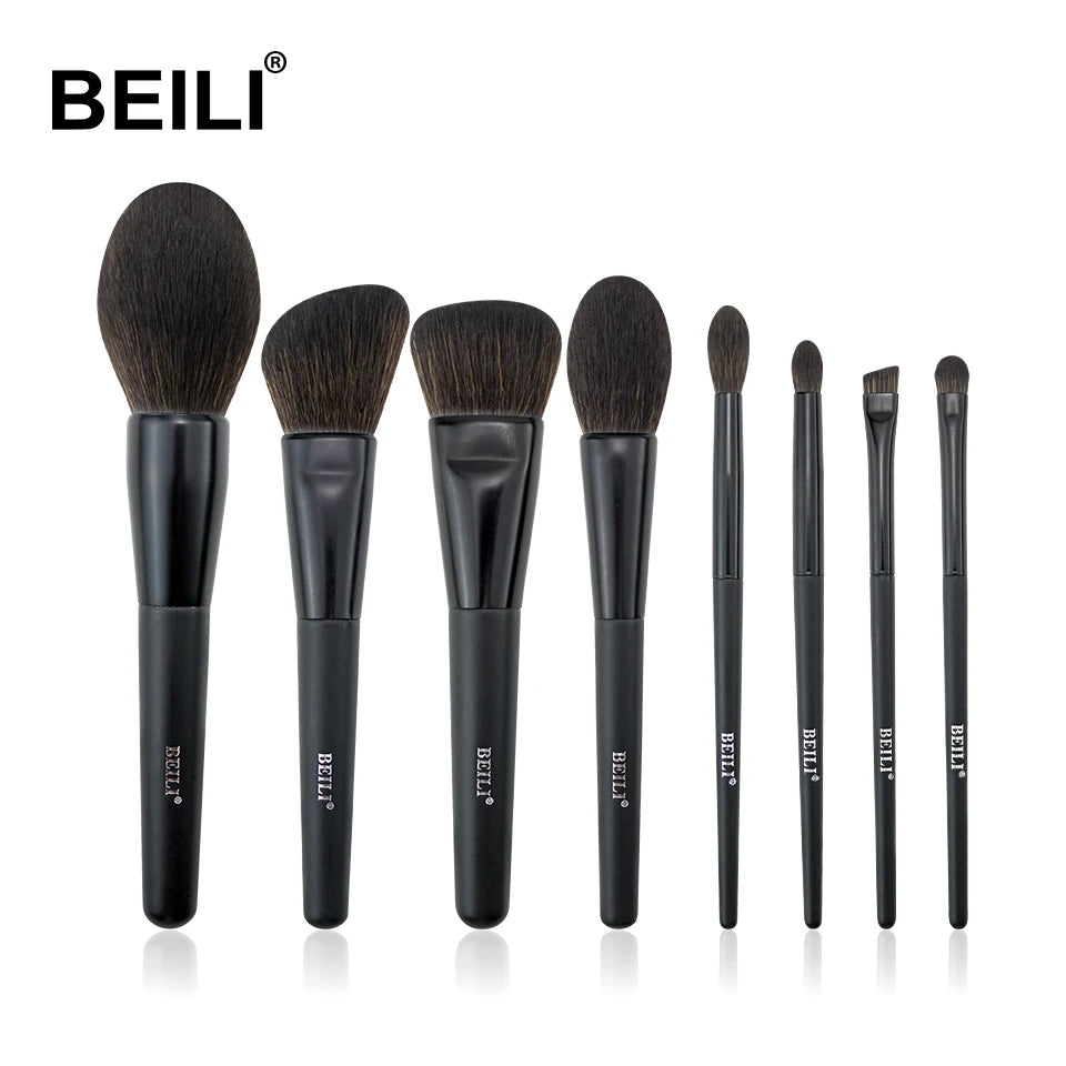 BEILI 8 / 12pcs Synthetic Face Makeup Brushes Eyeshadow Professional Blush Blending Powder Eyebrow Foundation Make Up Brush Set