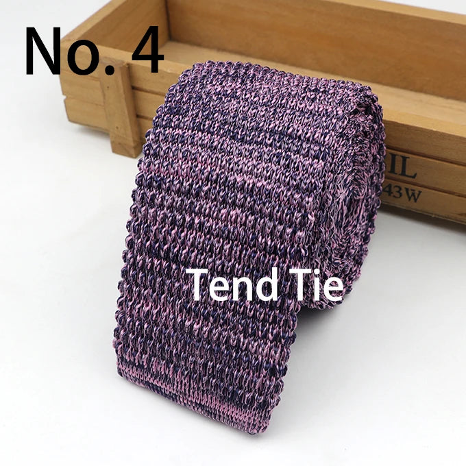 Fashion Men's Colourful Tie Knit Knitted Ties Necktie Solid Color Narrow Slim Skinny Woven Plain Cravate Narrow Neckties