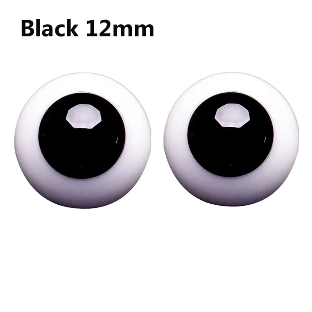 6mm 8mm 10mm 12mm 14mm Blue Black Glass Eyes Eyeball For BJD Doll DIY Doll Making Crafts Accessories Safety Animal Nice  Toy