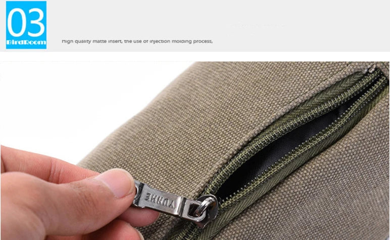 Male Casual Functional Waist Bag Fashional Canvas Purse Creative Ok Gestures Purse Waist Package for Man Canvas Hip Bag