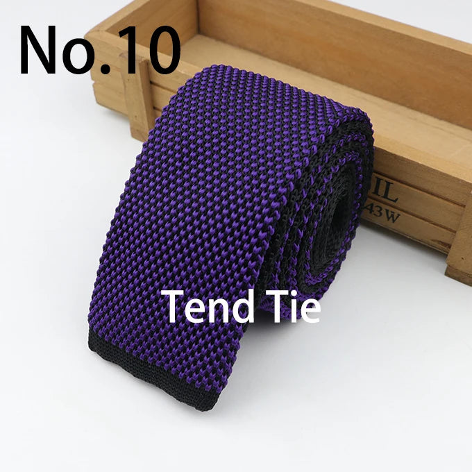 Fashion Men's Colourful Tie Knit Knitted Ties Necktie Solid Color Narrow Slim Skinny Woven Plain Cravate Narrow Neckties