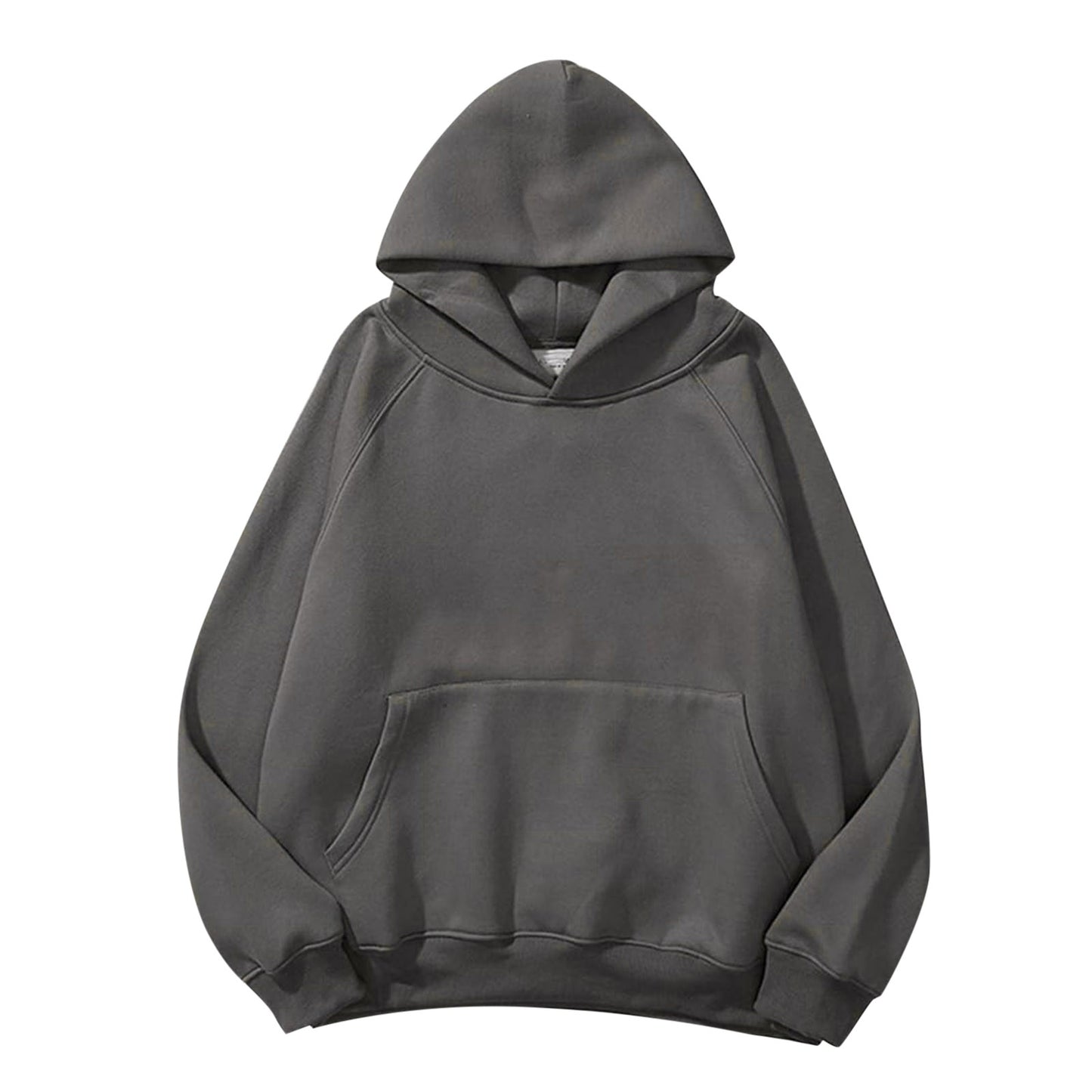 2023 New Streetwear Hoodie Solid Color Basic Fleece Loose Black Hoodie Long Sleeve Pocket Sweatshirt For Women Hoodies