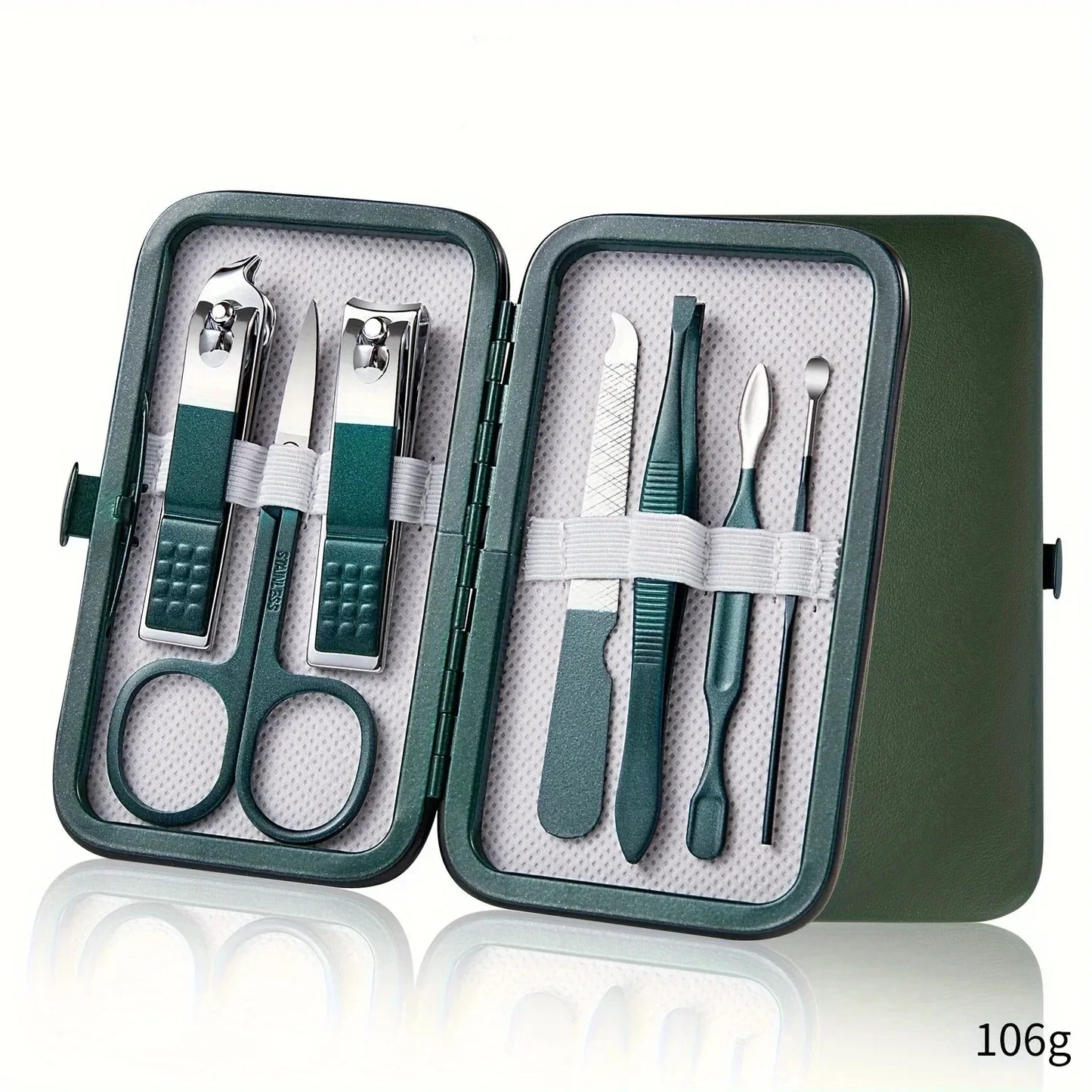 Professional 18 Piece Nail Care Kit Professional Stainless Steel Manicure & Pedicure Set with Travel Case for On-the-Go Grooming