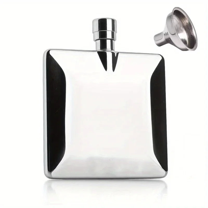 1Pc 100ml / 4Oz Flat Vodka Hip Flask Stainless Steel Portable Camping Flagons Liquor Whiskey Bottle Men Gift