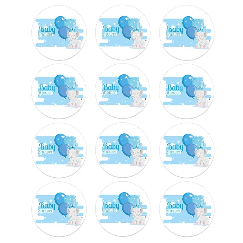 4.5cm Lovely Baby Shower Stickers Gender Reveal Party Gift Labels Sticker DIY Crafts Kids Gift Birthday/Baby Shower Decorations